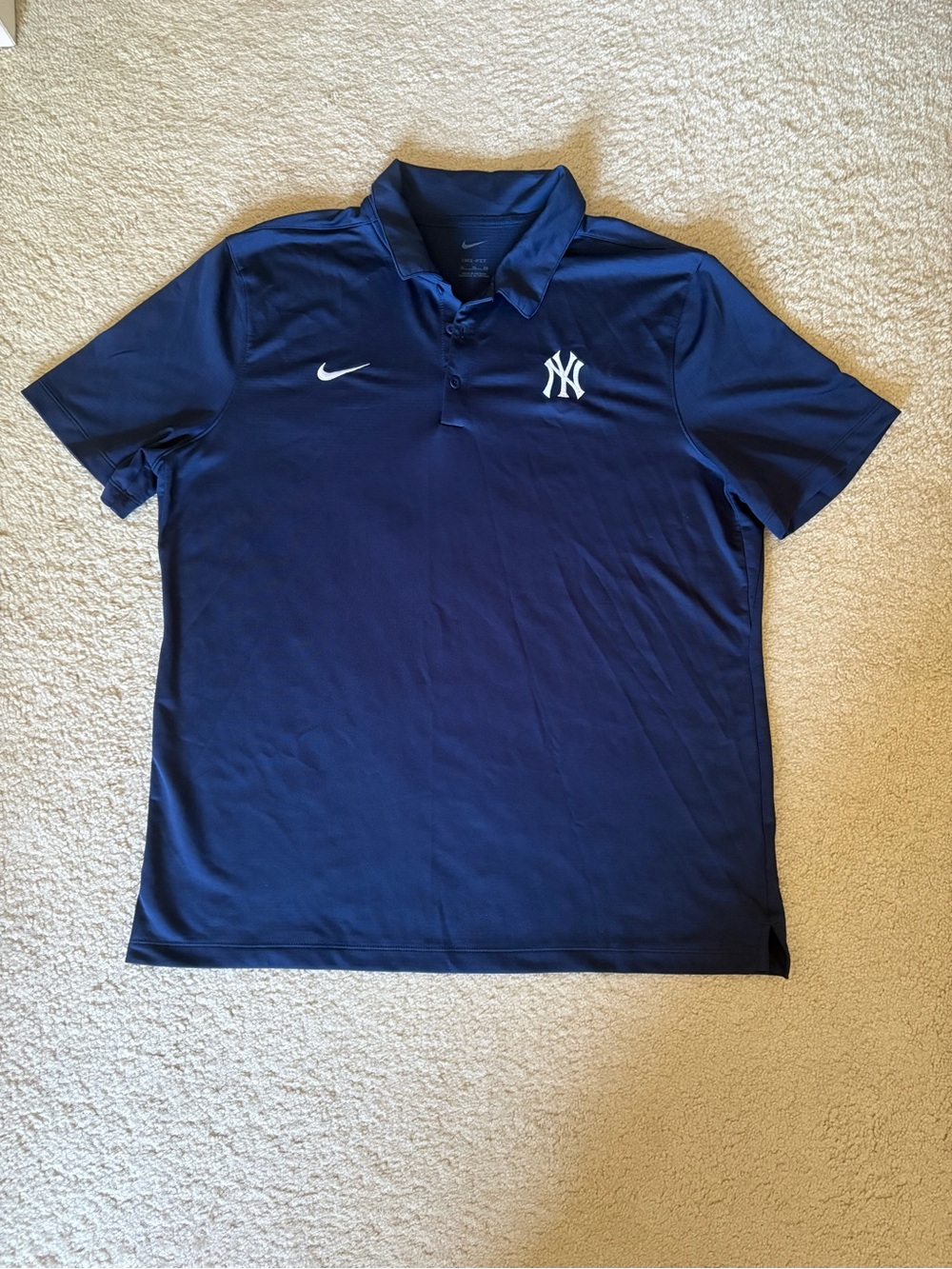New York Yankees Nike Dri-FIT Navy Athletic Polo with Swoosh, size XL